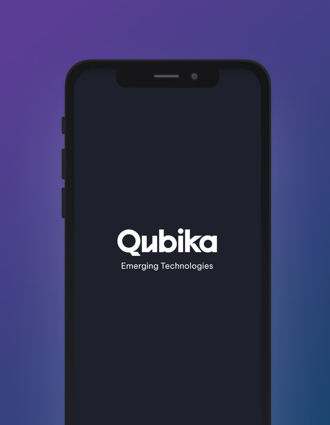 Qubika logo in a mobile application